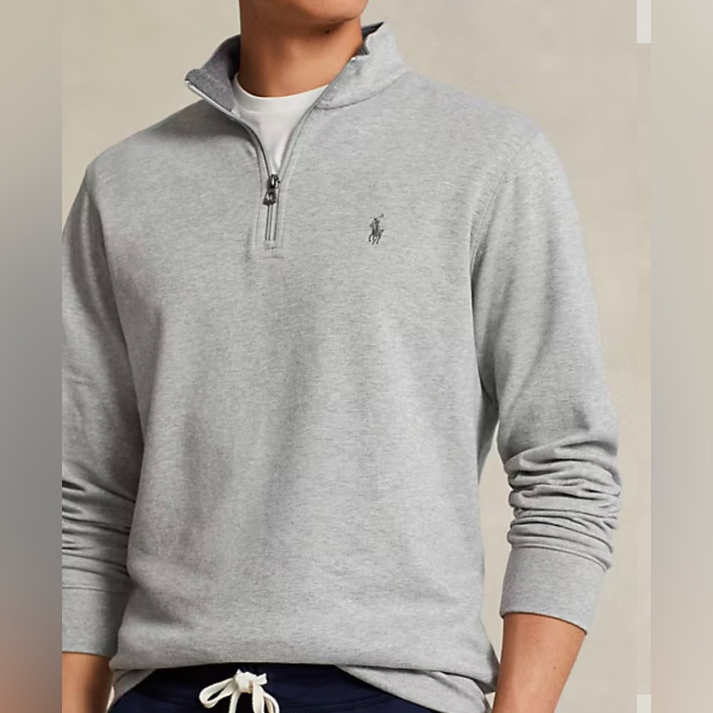 Men’s Polo Ralph Lauren Luxury Jersey Qtr Zip Pullover | Large - Picture 10 of 11